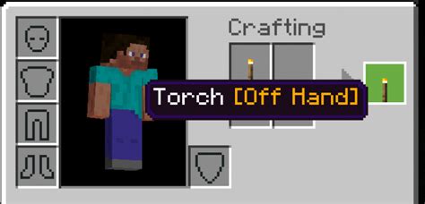 minecraft offhand mod  It is fully configurable, allowing you to specify what happens when right-clicking with a block in your offhand while not sneaking, and sneaking - no more accidentally placing torches all over the ground